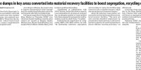 09_8 garbage dumps in key areas converted into material recovery facilities to boost segregation, recycling of waste- TOI- 07-06-24